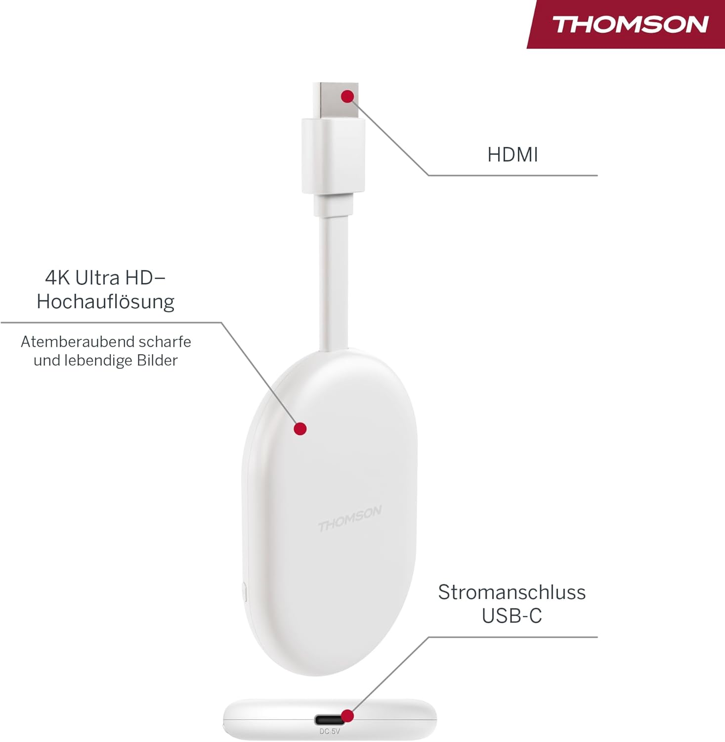 Thomson 4K streaming dongle for movies and shows