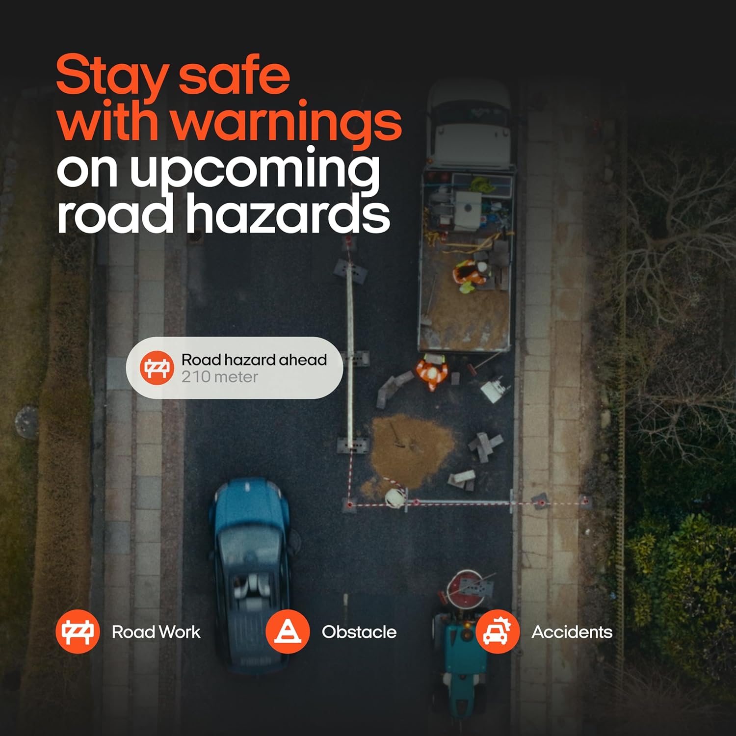 Driving alert device for traffic safety and notifications