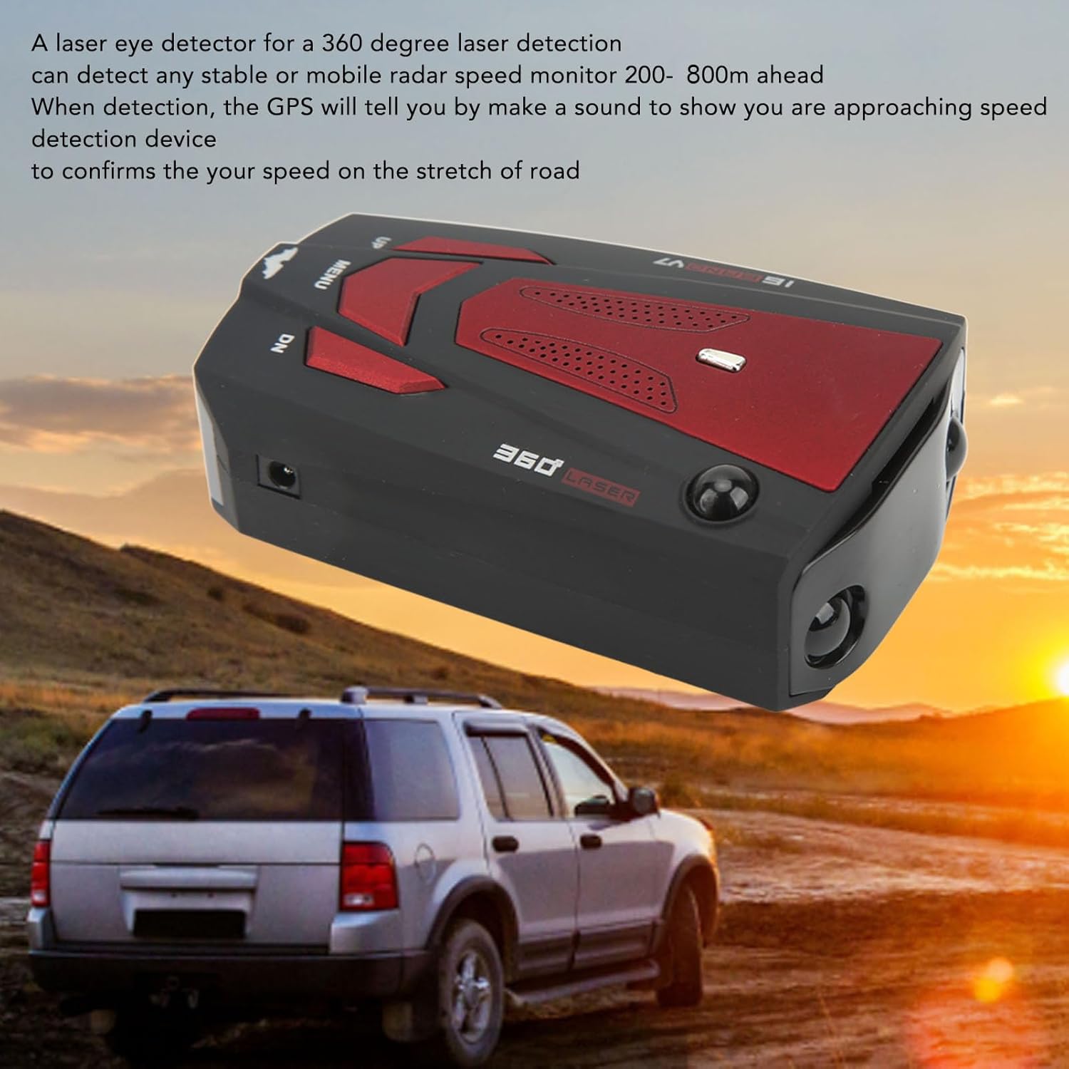 Vehicle safety radar detector for speed and hazard detection