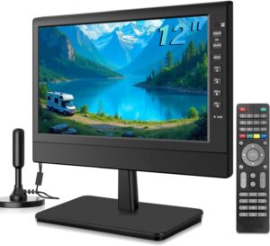 Zoshing 12 inch portable TV with HD display for compact entertainment