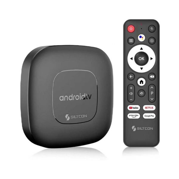 Siltcon Android TV Box 4K 8K HDR met Android 14 en Spraakafstandsbediening