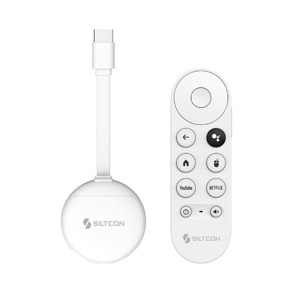 Siltcon Android TV Dongle 2026 4K UHD Streaming Stick met Afstandsbediening